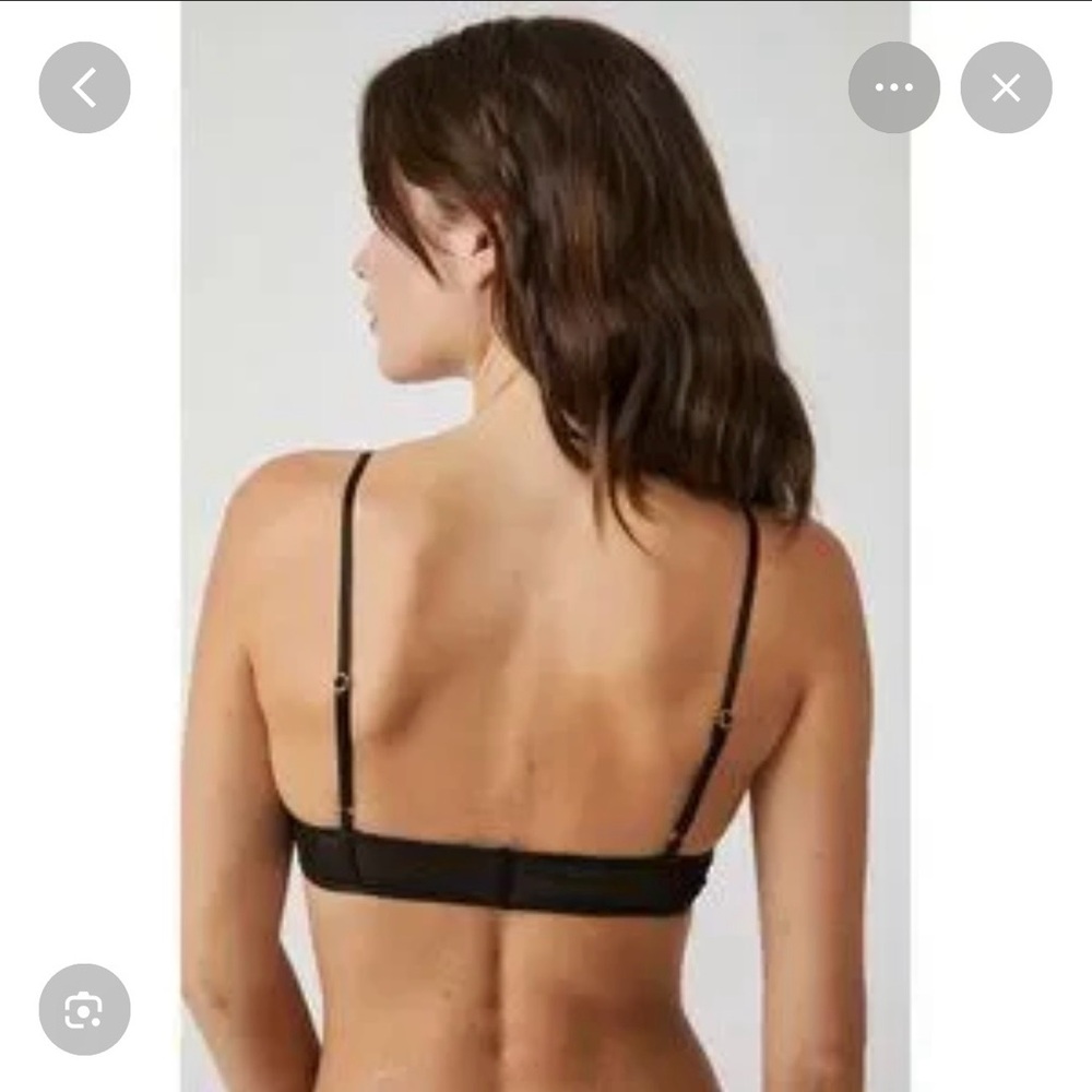 Free People Moonlight Mesh Corset Bra Bralette Black Size Large L 36C NWT - Picture 2 of 6